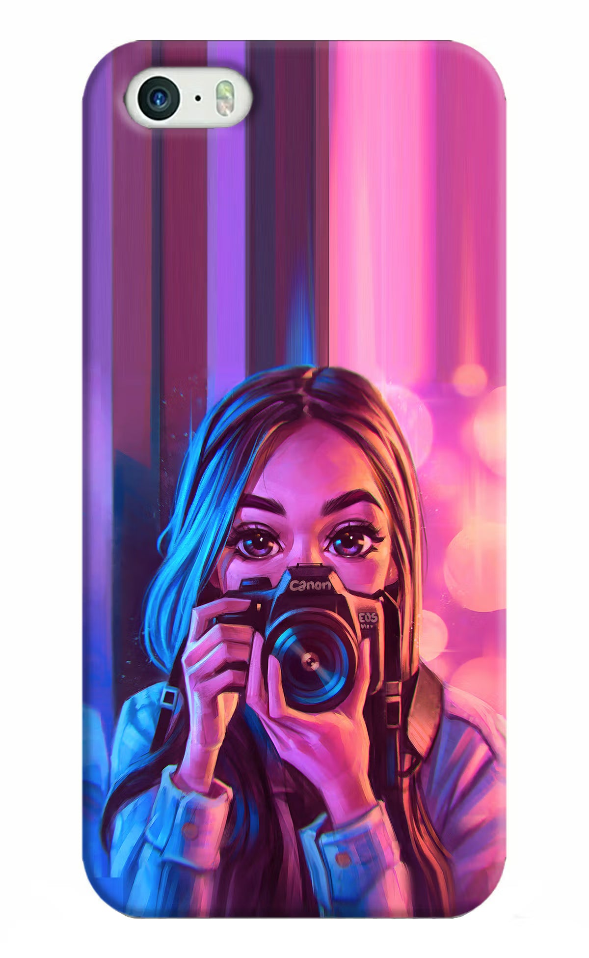 Girl Photographer iPhone 5/5s Hard Case Back Cover by Casekaro