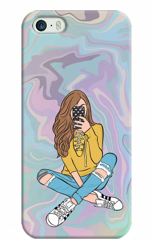 Selfie Girl iPhone 5/5s Hard Case Back Cover by Casekaro