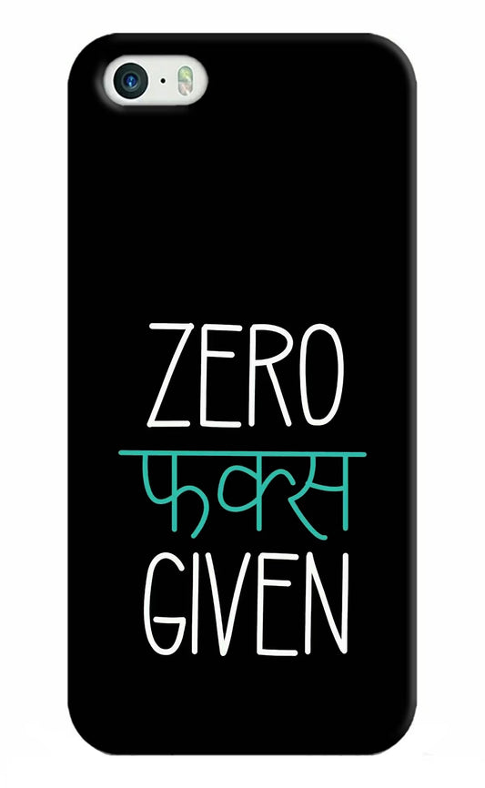 Zero Fucks Given iPhone 5/5s Hard Case Back Cover by Casekaro
