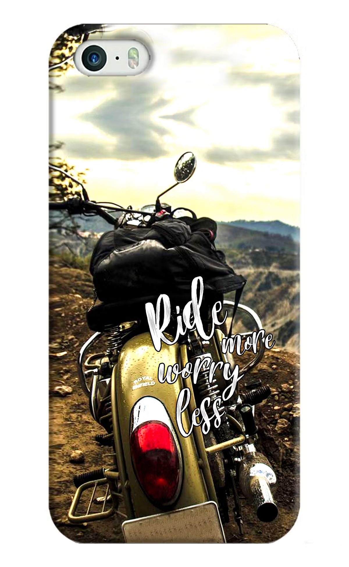 Ride More Worry Less iPhone 5/5s Hard Case Back Cover by Casekaro