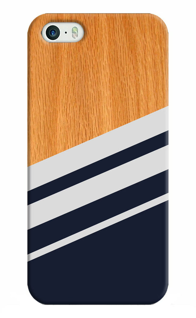 Blue and white wooden iPhone 5/5s Hard Case Back Cover by Casekaro