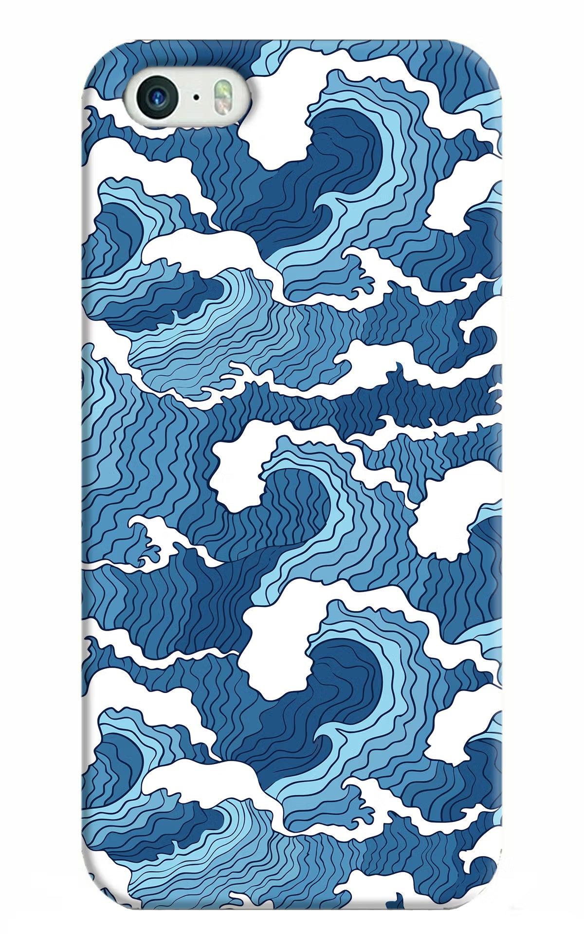 Blue Waves iPhone 5/5s Hard Case Back Cover by Casekaro