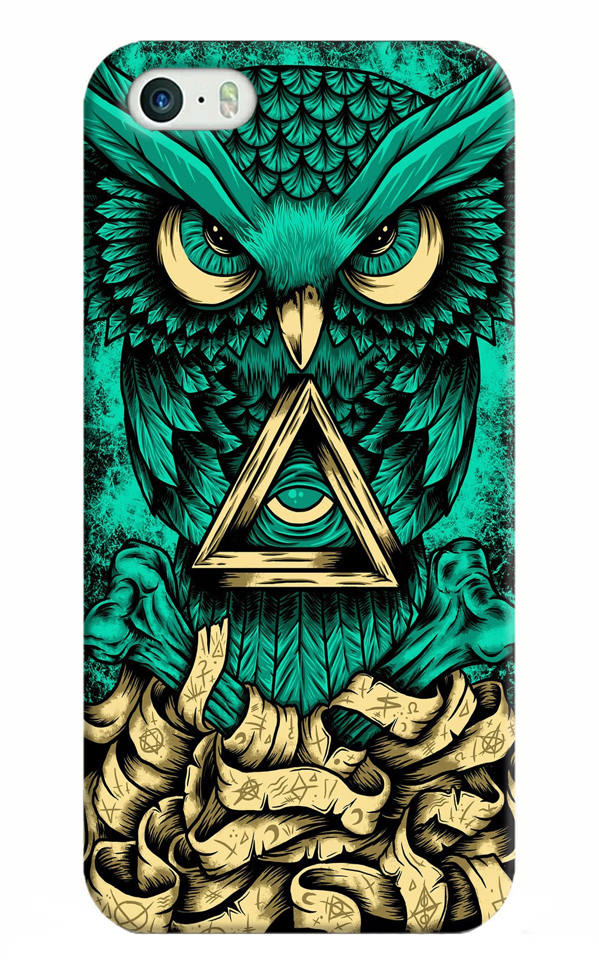 Green Owl iPhone 5/5s Hard Case Back Cover by Casekaro