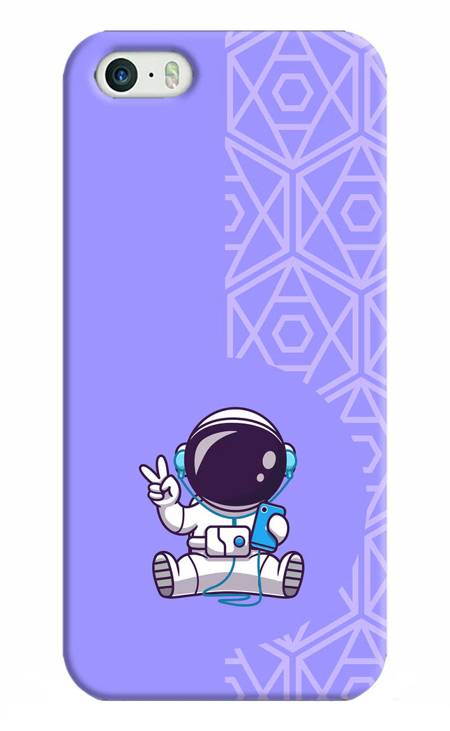 Cute Astronaut Chilling iPhone 5/5s Hard Case Back Cover by Casekaro
