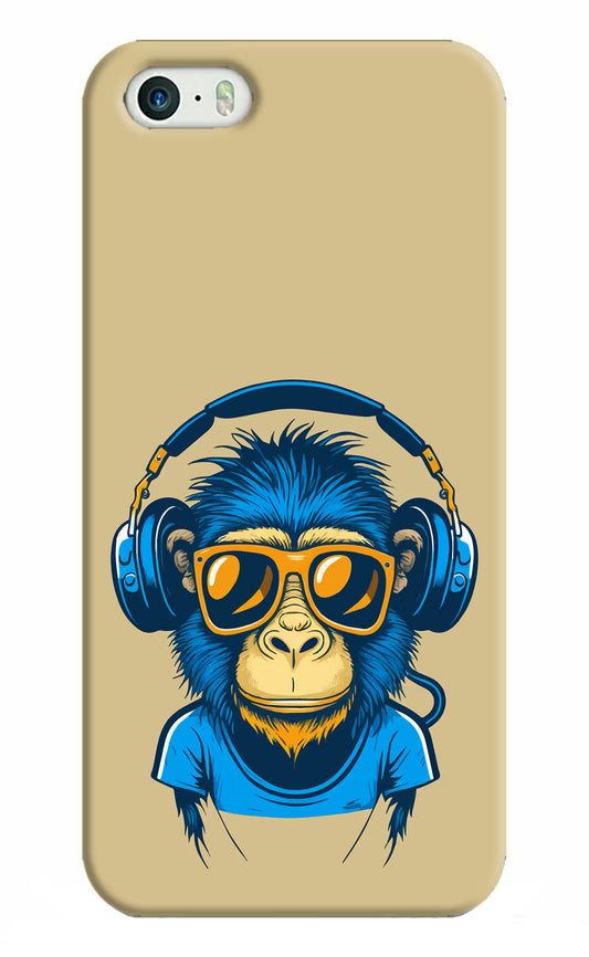 Monkey Headphone iPhone 5/5s Hard Case Back Cover by Casekaro