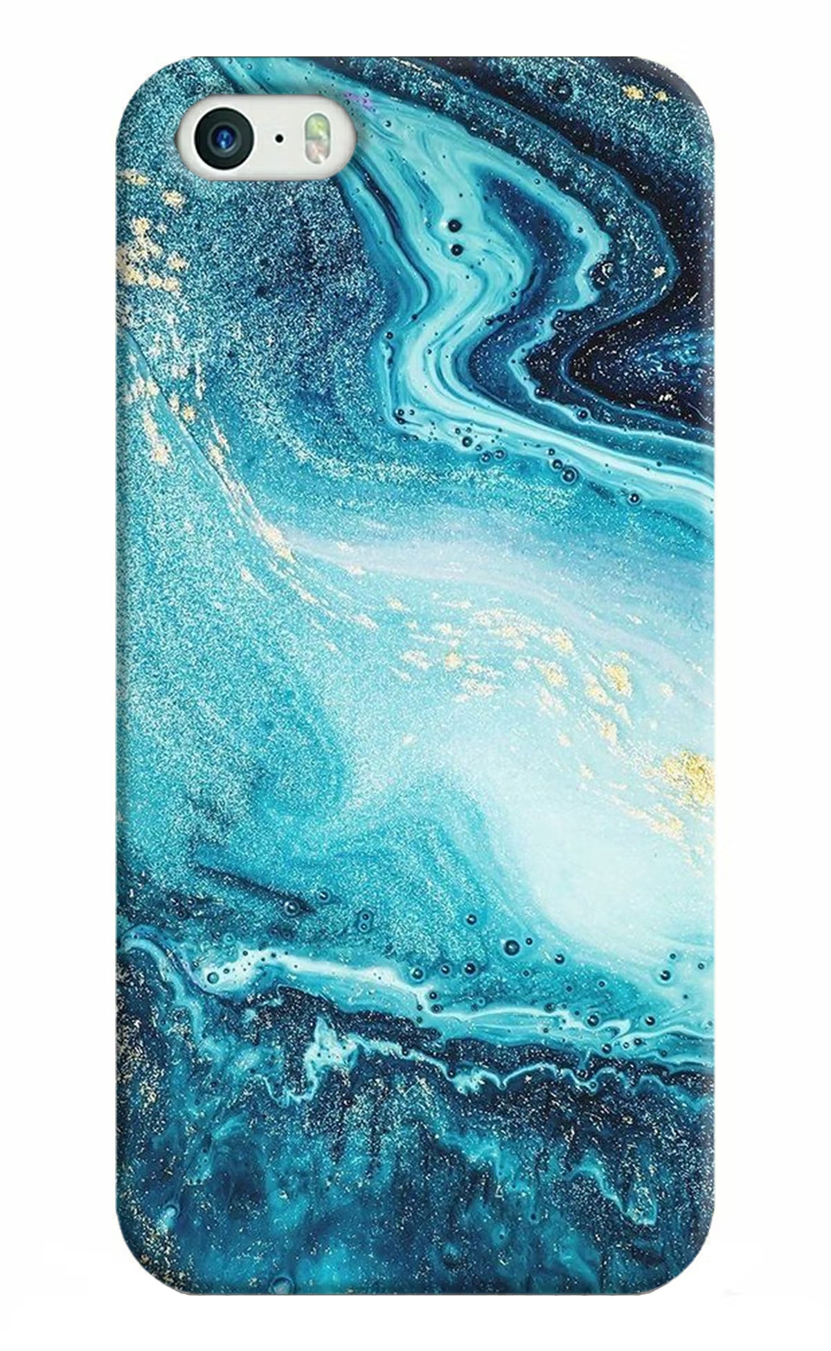 Blue Glitter Marble iPhone 5/5s Hard Case Back Cover by Casekaro
