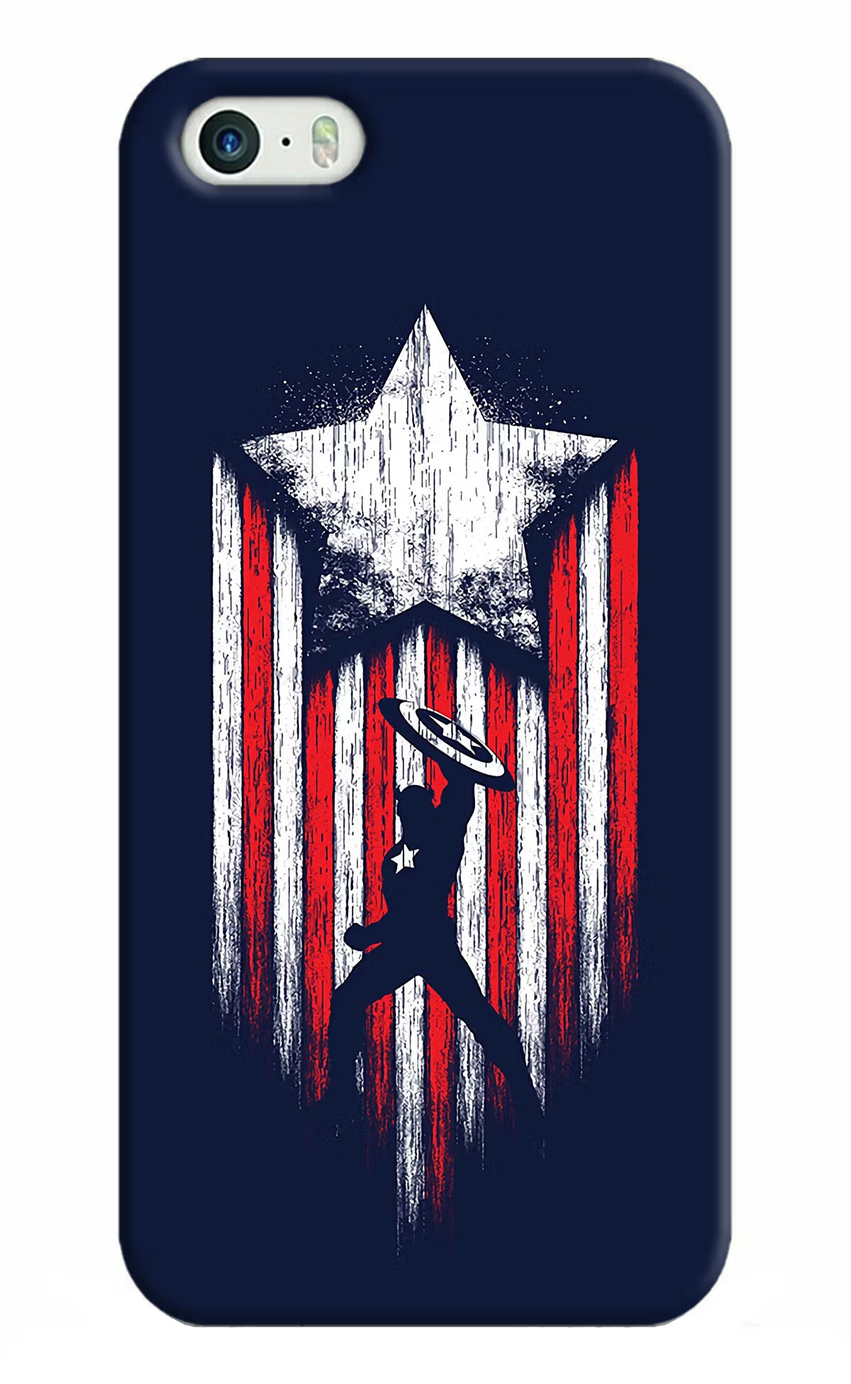 Captain America Marvel Art iPhone 5/5s Hard Case Back Cover by Casekaro
