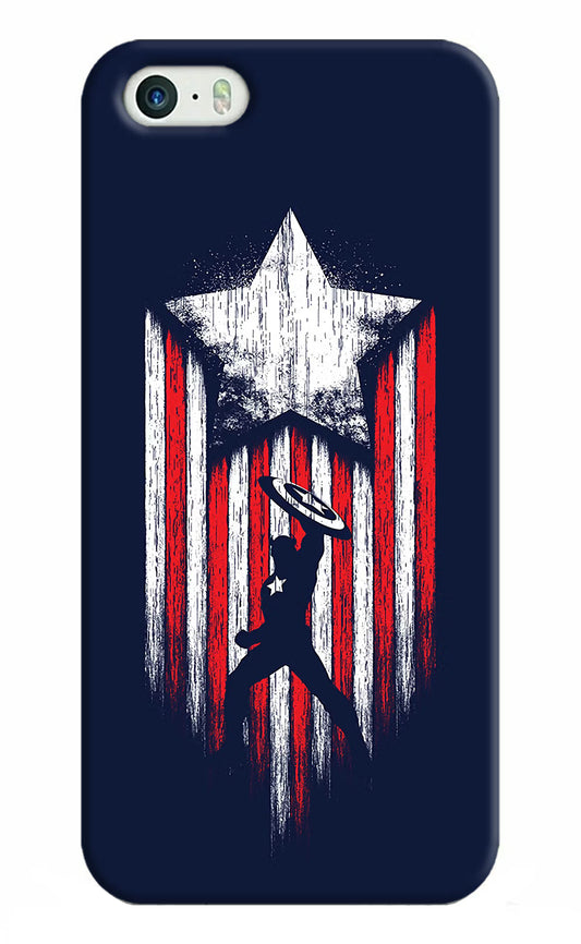 Captain America Marvel Art iPhone 5/5s Hard Case Back Cover by Casekaro