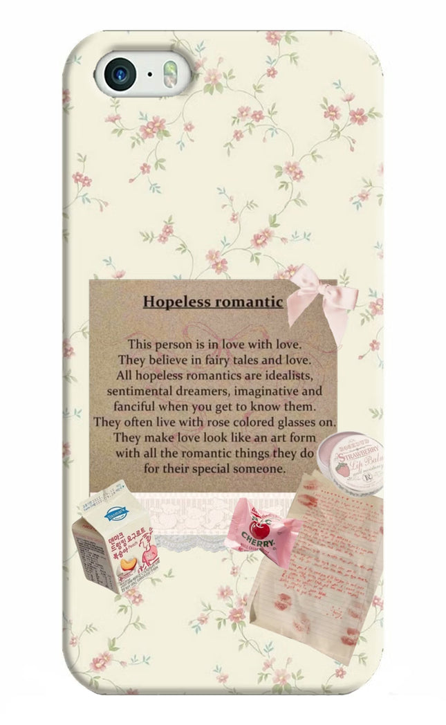 Hopeless Romantic iPhone 5/5s Hard Case Back Cover by Casekaro
