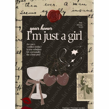 I am just a girl iPhone 5/5s Hard Case Back Cover by Casekaro