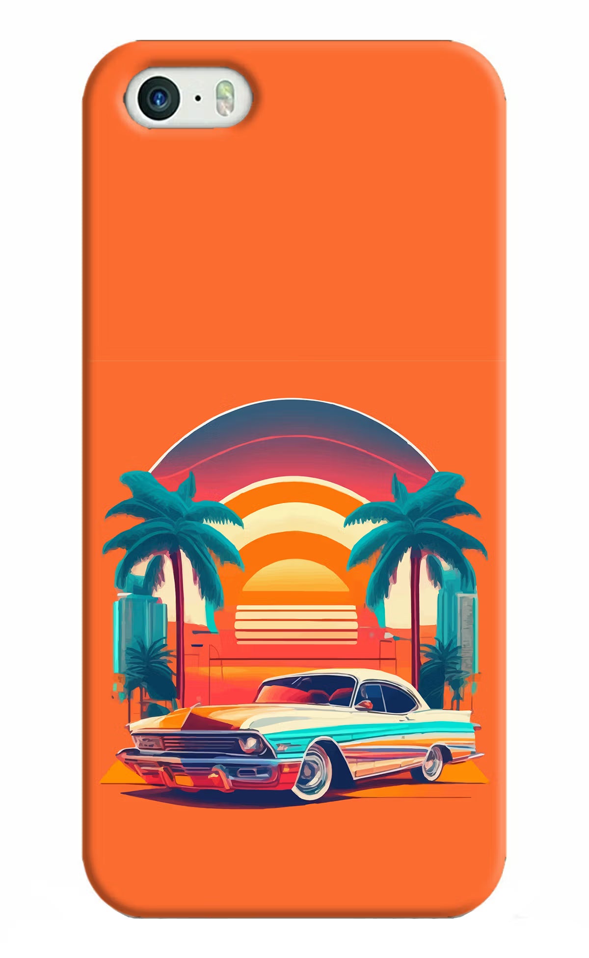 Palm Drive 80s iPhone 5/5s Hard Case Back Cover by Casekaro