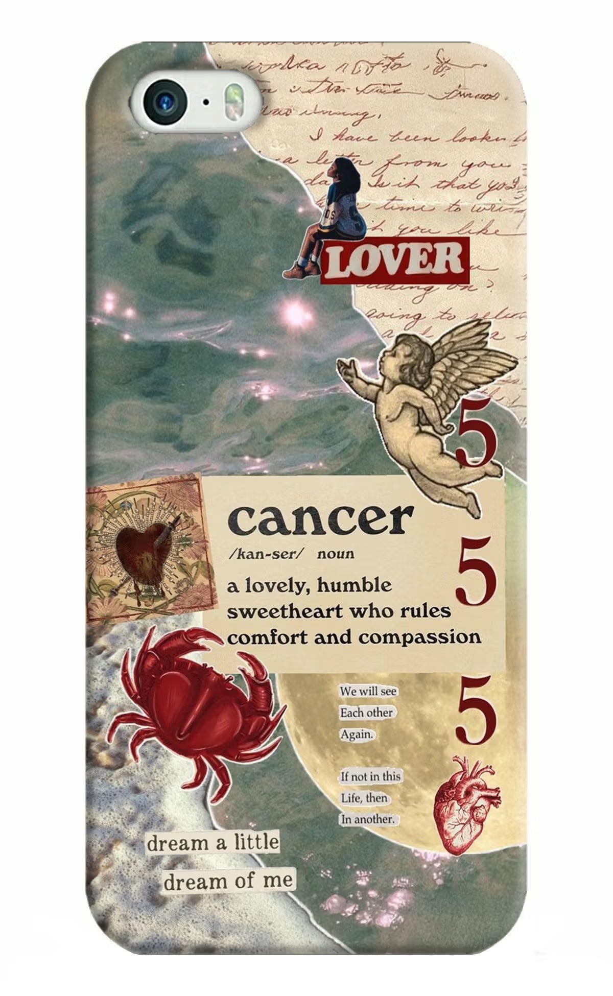 Cancer Zodiac iPhone 5/5s Hard Case Back Cover by Casekaro