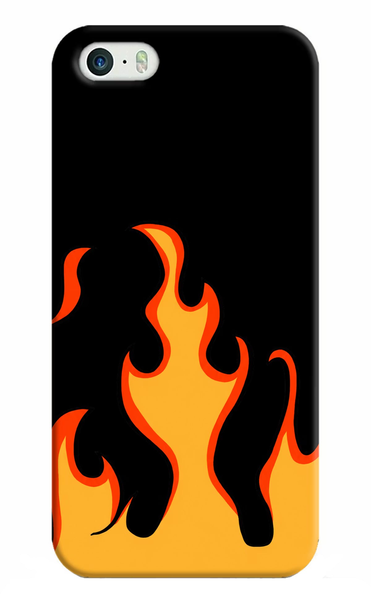 Fired Up – Black iPhone 5/5s Hard Case Back Cover by Casekaro