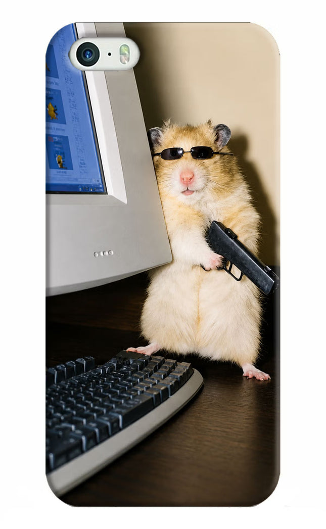 Hacker Hamster iPhone 5/5s Hard Case Back Cover by Casekaro