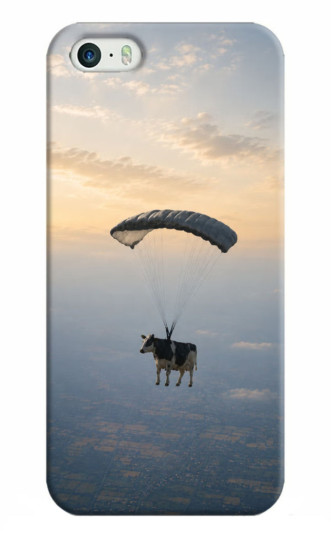Skydiving Cow iPhone 5/5s Hard Case Back Cover by Casekaro