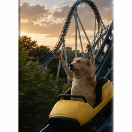 Rollercoaster Dog iPhone 5/5s Hard Case Back Cover by Casekaro