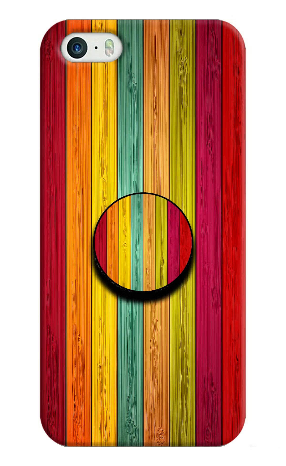 Multicolor Wooden iPhone 5/5s Pop Case by Casekaro