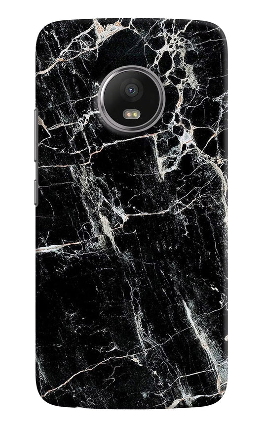 Black Marble Texture Moto G5 plus Hard Case Back Cover by Casekaro