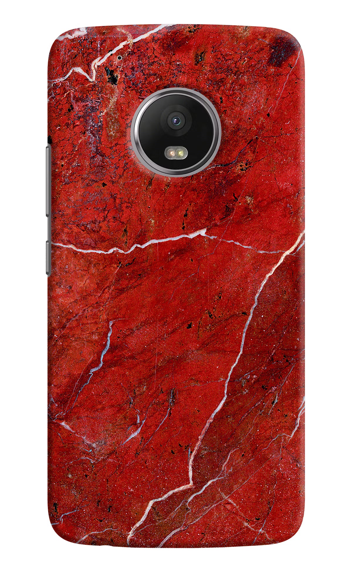 Red Marble Design Moto G5 plus Hard Case Back Cover by Casekaro
