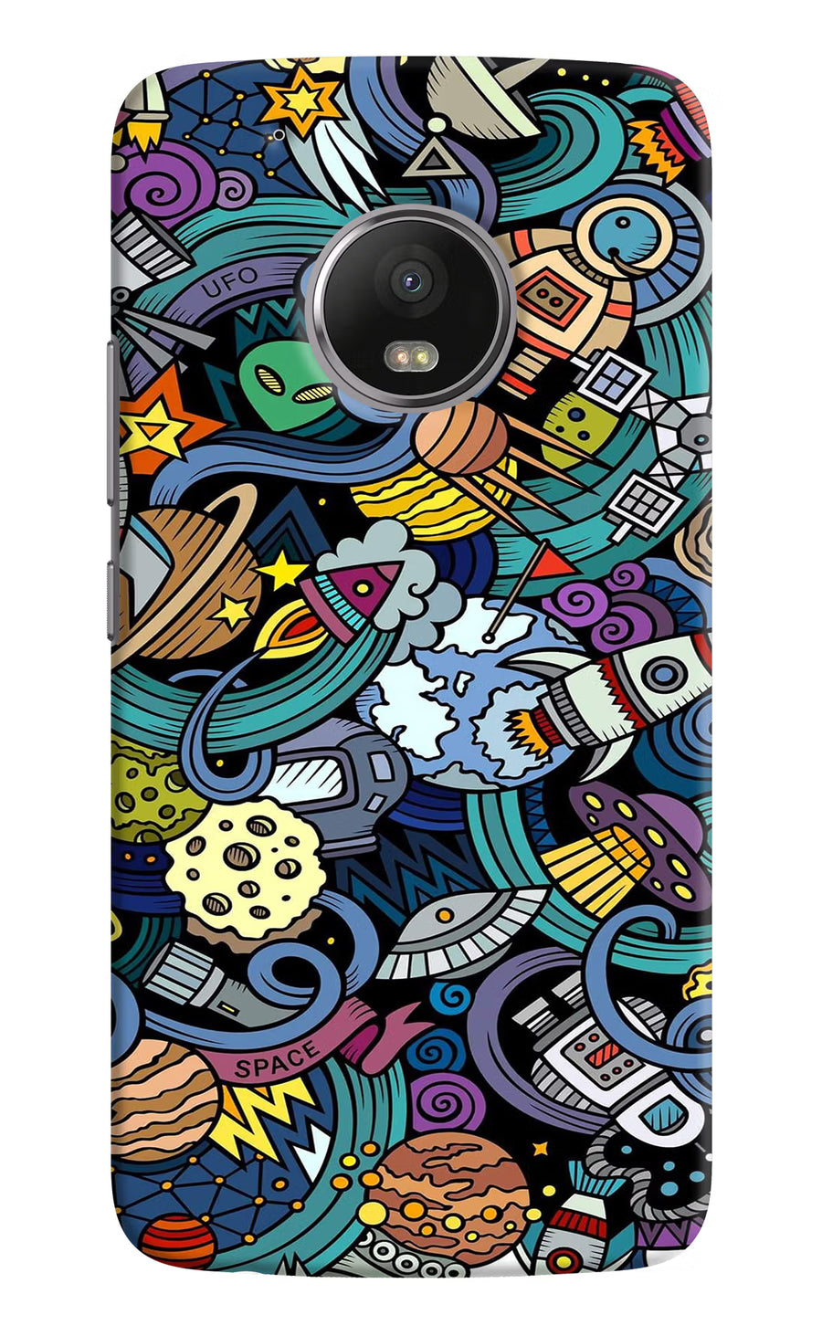 Space Abstract Moto G5 plus Back Cover, Hard case