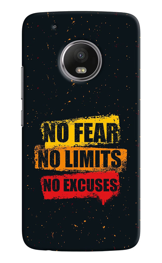 No Fear No Limits No Excuse Moto G5 plus Hard Case Back Cover by Casekaro