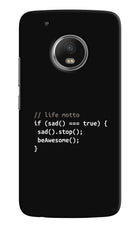 Life Motto Code Moto G5 plus Hard Case Back Cover by Casekaro