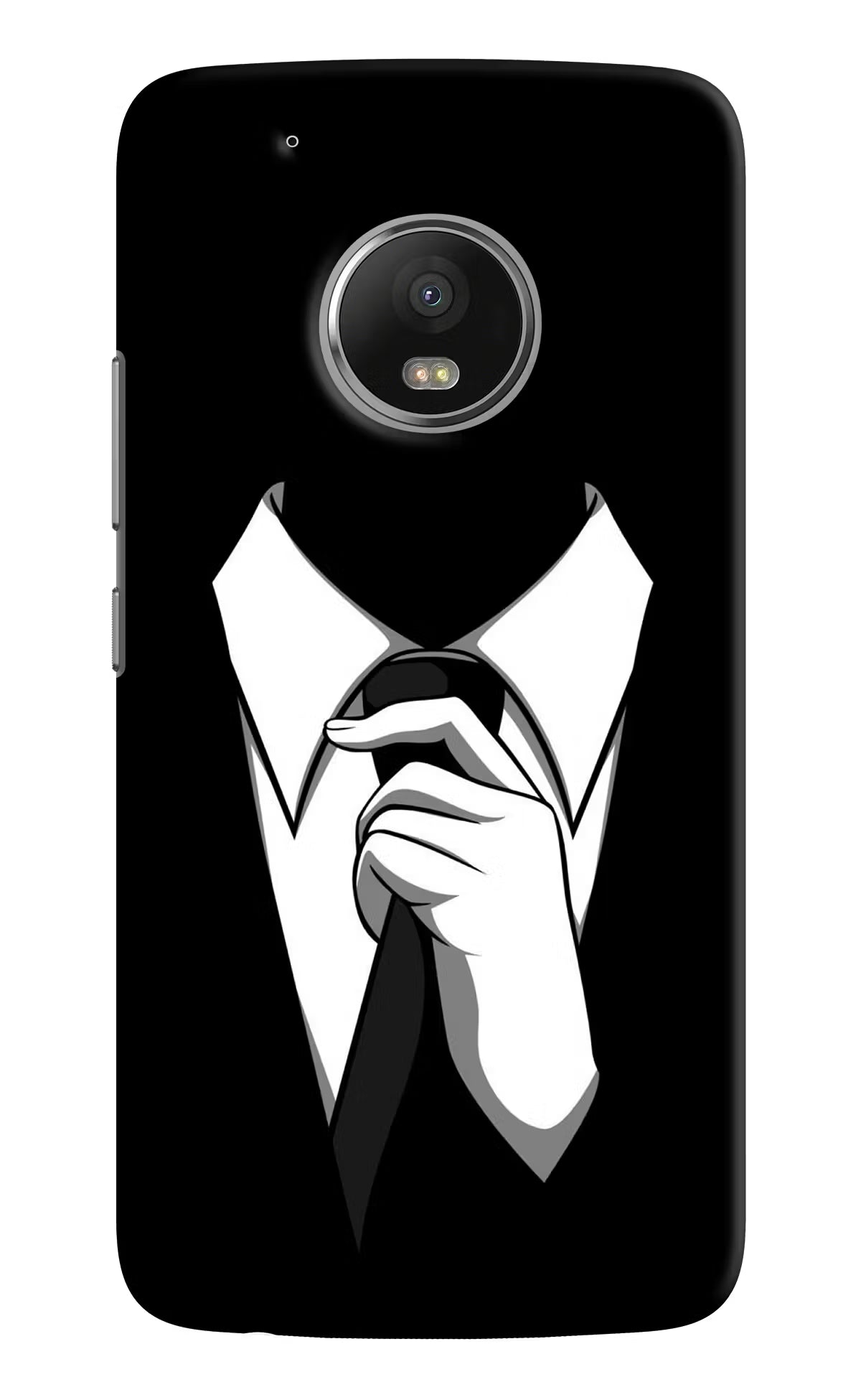 Black Tie Moto G5 plus Hard Case Back Cover by Casekaro