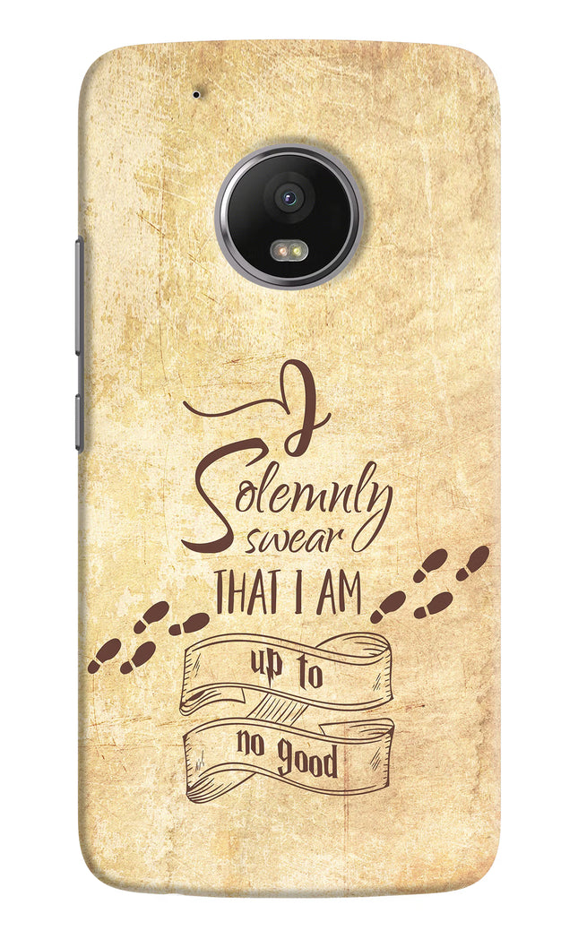 I Solemnly swear that i up to no good Moto G5 plus Hard Case Back Cover by Casekaro