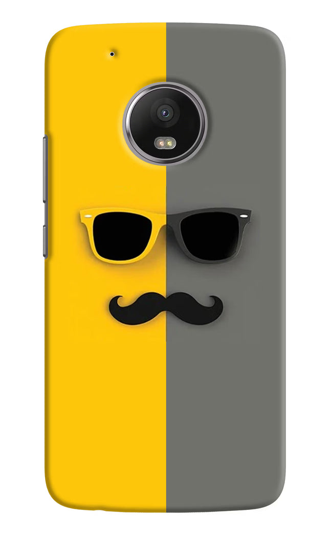 Sunglasses with Mustache Moto G5 plus Hard Case Back Cover by Casekaro