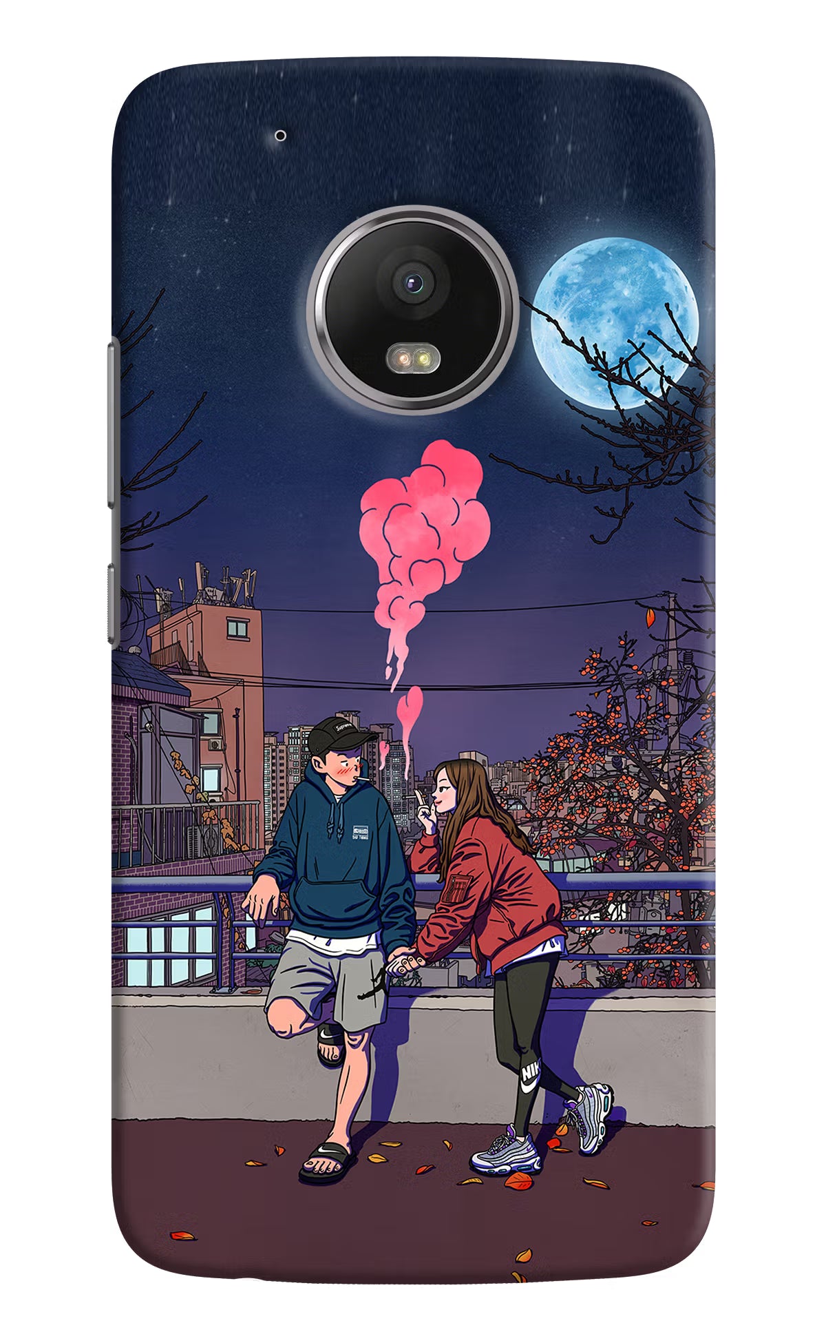 Chilling Couple Moto G5 plus Hard Case Back Cover by Casekaro