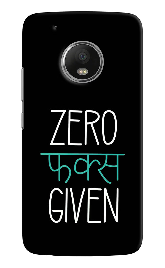 Zero Fucks Given Moto G5 plus Hard Case Back Cover by Casekaro