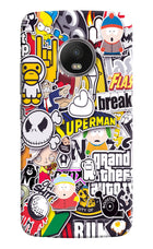Sticker Bomb Moto G5 plus Hard Case Back Cover by Casekaro