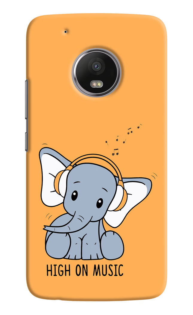 High On Music Moto G5 plus Hard Case Back Cover by Casekaro