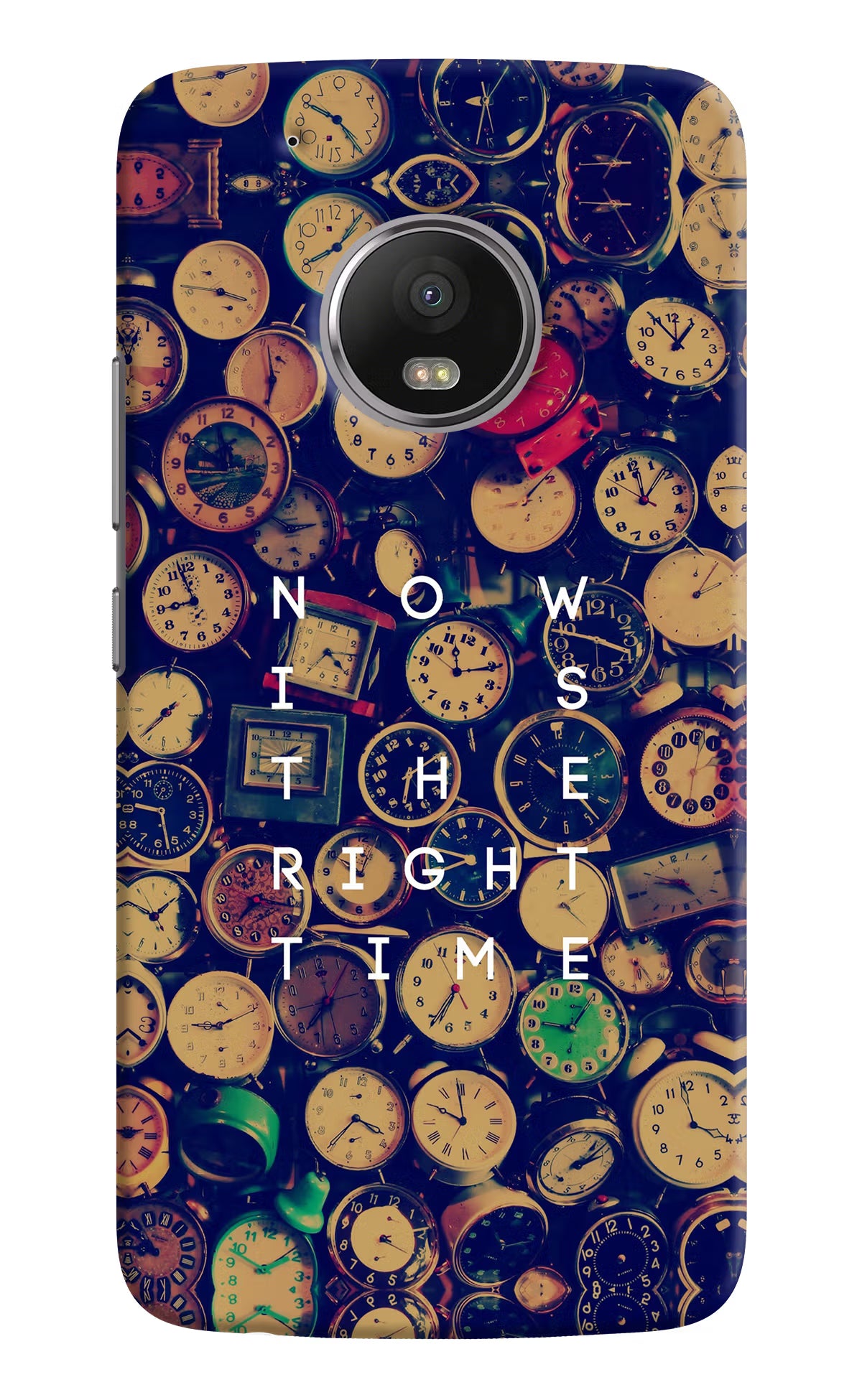 Now is the Right Time Quote Moto G5 plus Hard Case Back Cover by Casekaro