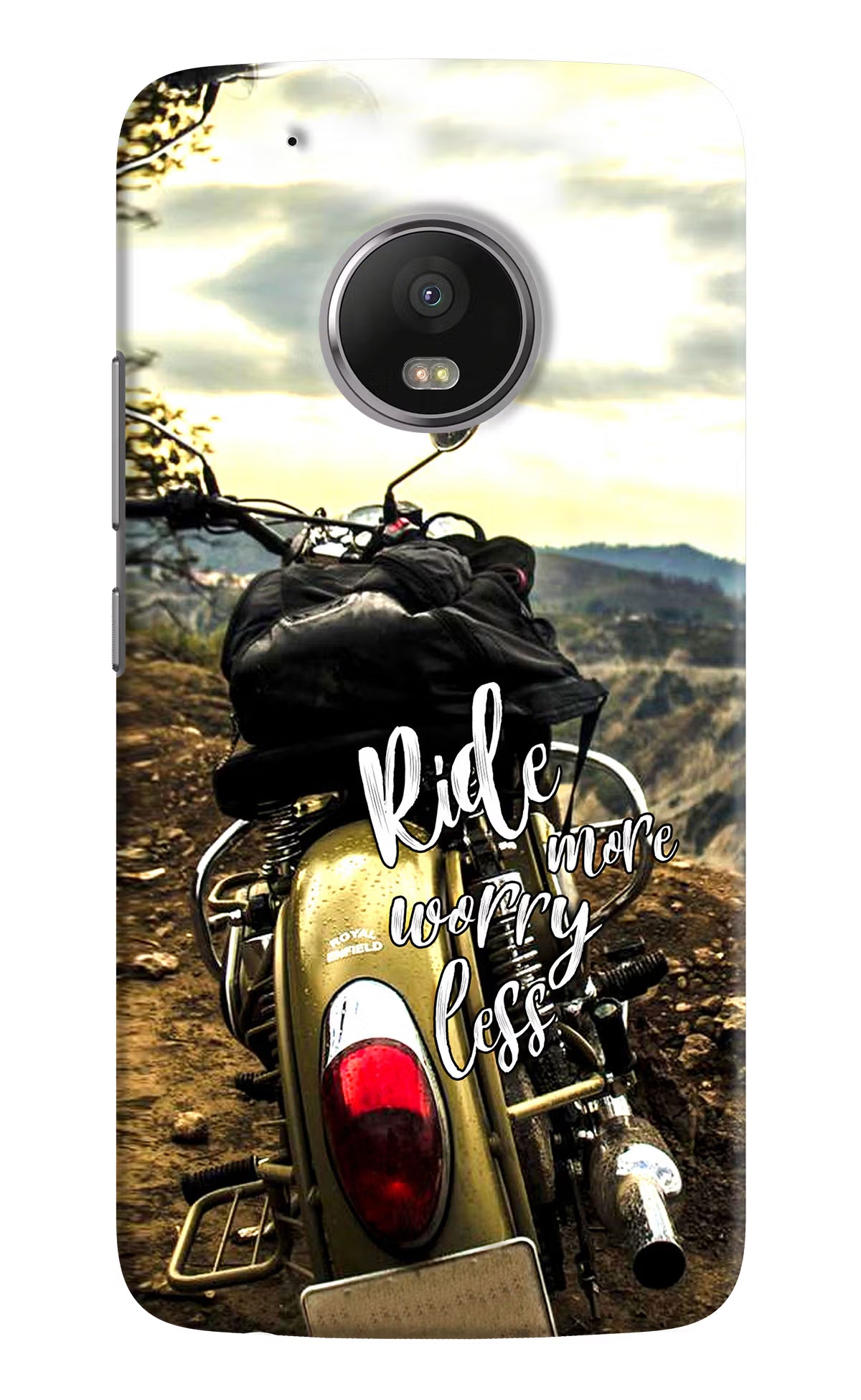 Ride More Worry Less Moto G5 plus Hard Case Back Cover by Casekaro