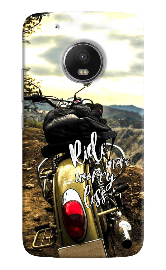 Ride More Worry Less Moto G5 plus Hard Case Back Cover by Casekaro
