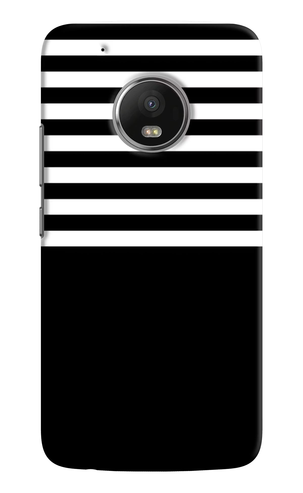 Black and White Print Moto G5 plus Hard Case Back Cover by Casekaro