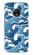 Blue Waves Moto G5 plus Hard Case Back Cover by Casekaro