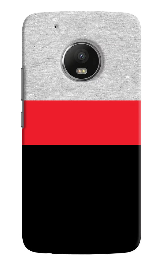 Tri Color Pattern Moto G5 plus Hard Case Back Cover by Casekaro
