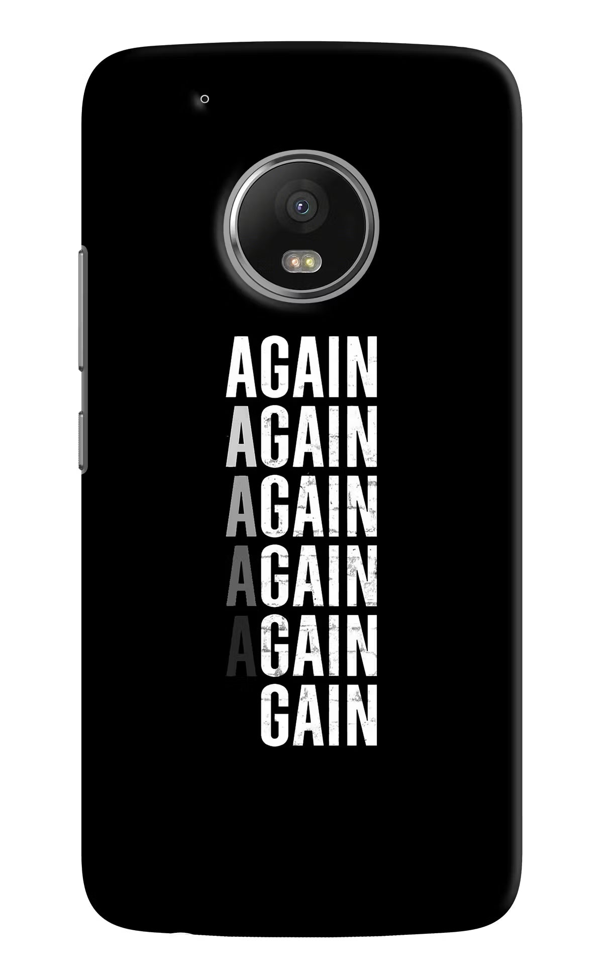 Again Again Gain Moto G5 plus Hard Case Back Cover by Casekaro
