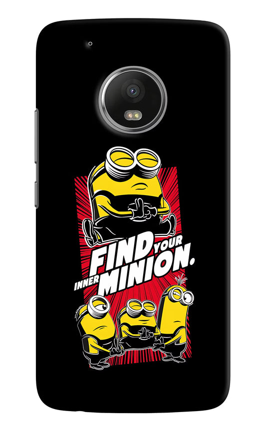 Find your inner Minion Moto G5 plus Hard Case Back Cover by Casekaro