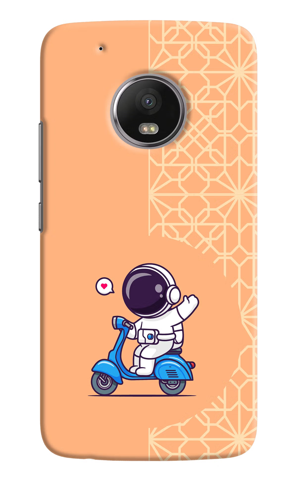 Cute Astronaut Riding Moto G5 plus Hard Case Back Cover by Casekaro