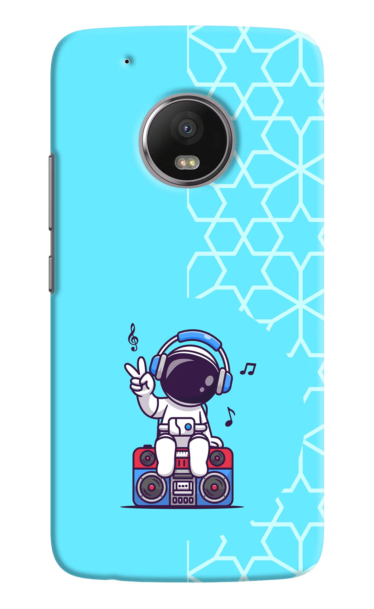 Cute Astronaut Chilling Moto G5 plus Hard Case Back Cover by Casekaro