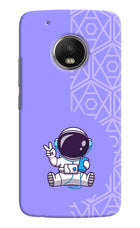 Cute Astronaut Chilling Moto G5 plus Hard Case Back Cover by Casekaro