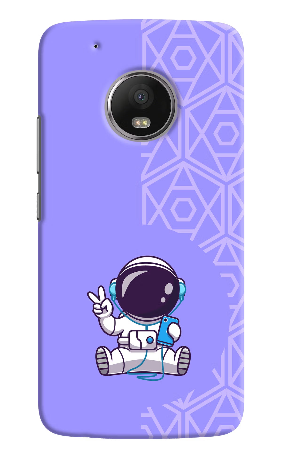 Cute Astronaut Chilling Moto G5 plus Hard Case Back Cover by Casekaro