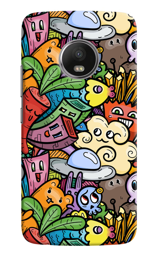 Veggie Doodle Moto G5 plus Hard Case Back Cover by Casekaro