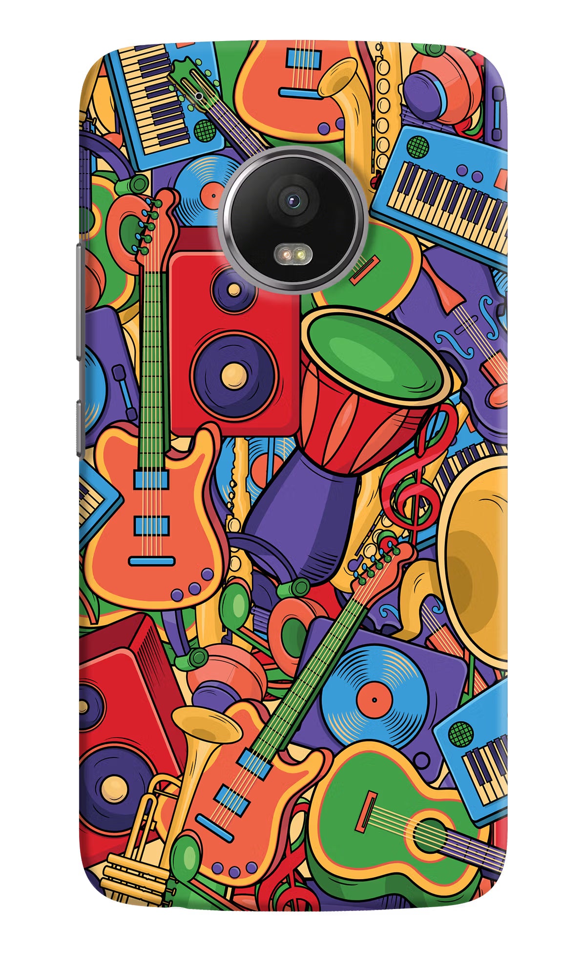 Music Instrument Doodle Moto G5 plus Hard Case Back Cover by Casekaro