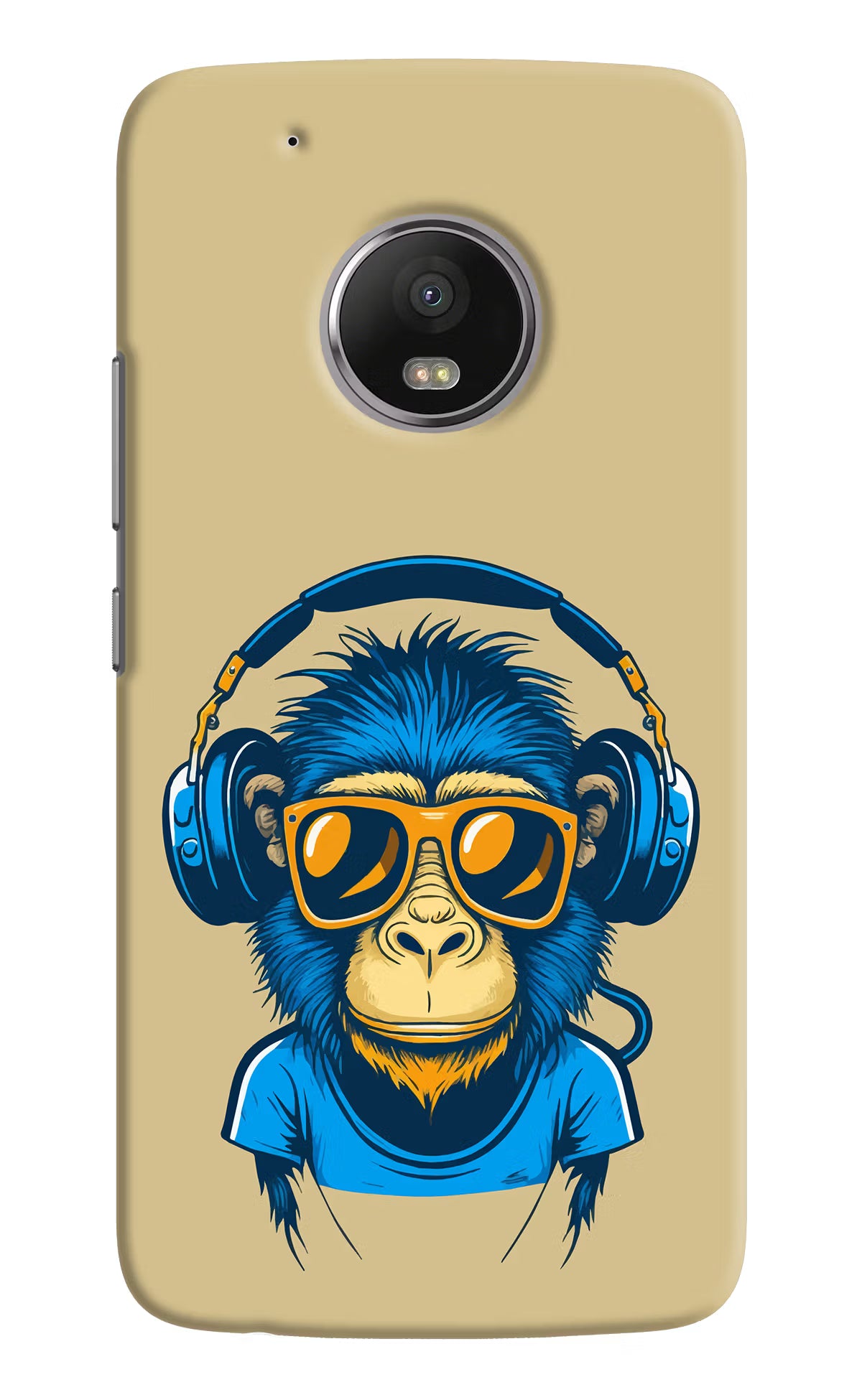 Monkey Headphone Moto G5 plus Hard Case Back Cover by Casekaro
