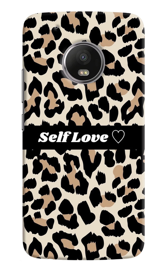 Leopard Print Self Love Moto G5 plus Hard Case Back Cover by Casekaro