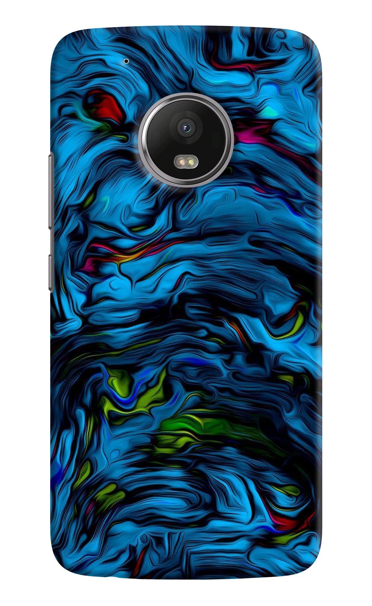 Dark Blue Abstract Moto G5 plus Back Cover